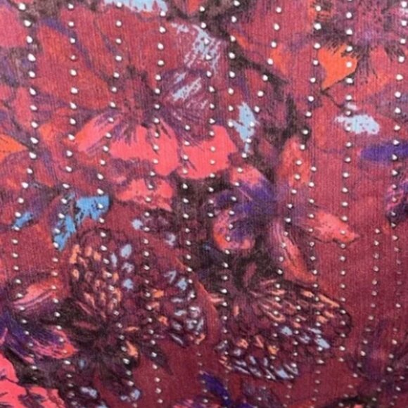 GUESS Women's Burgundy Floral Tank Top - Picture 2 of 3